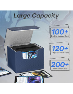 Caja de Barajas Mlikero Azul para 100+ Cartas TCG 2
