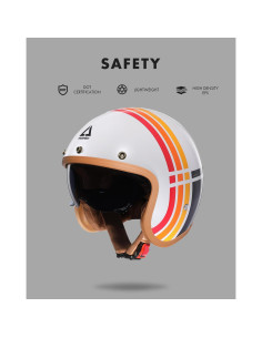 Casco de Moto TRIANGLE B206 Retro 3/4 Ajustable S 2