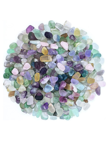 Keedolla Chips de Fluorita Pulidos 0.42 kg para Acuarios