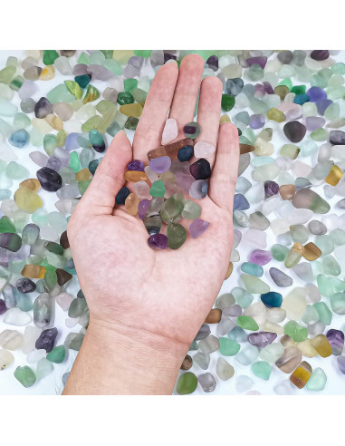 Keedolla Chips de Fluorita Pulidos 0.42 kg para Acuarios