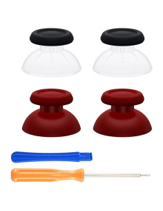 eXtremeRate Palancas Reemplazo PS5/PS4 Negro y Rojo