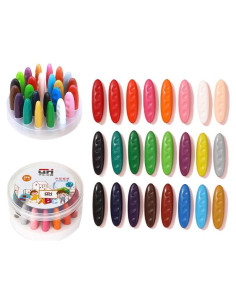 Crayones Lavables FXYRTKLCZ 24 Colores No Tóxicos