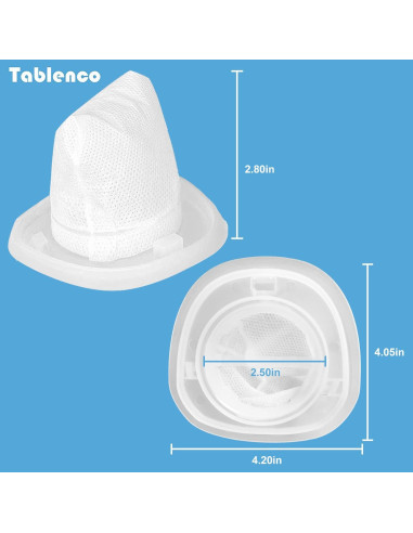 Filtros de Reemplazo HNVCF10 Tablenco para Aspiradoras Black & Decker - Paquete de 6