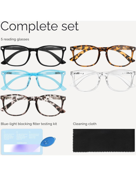 Gafas de lectura CCVOO unisex 1.75x anti luz azul Gafas de lectura CCVOO unisex 1.75x anti luz azul