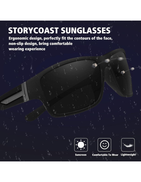 Gafas de sol polarizadas STORYCOAST 2 unidades unisex