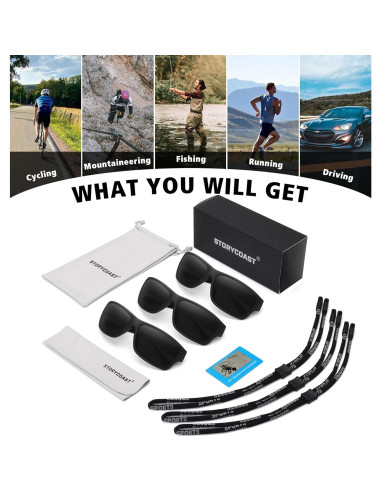 Gafas de sol polarizadas STORYCOAST 3 en 1 para deportes