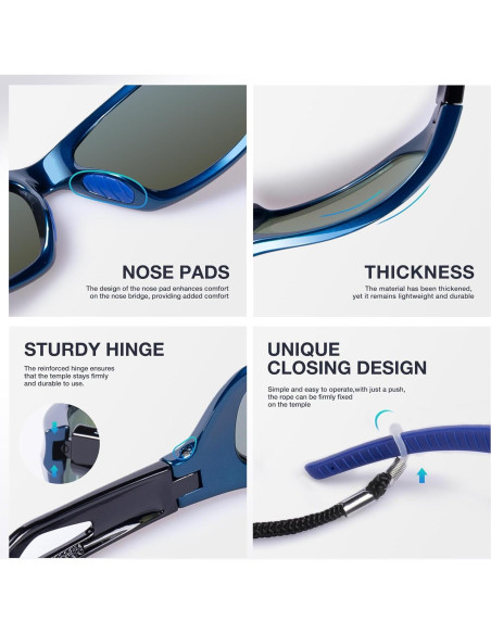 Gafas de sol deportivas RIVBOS RB831 polarizadas UV400