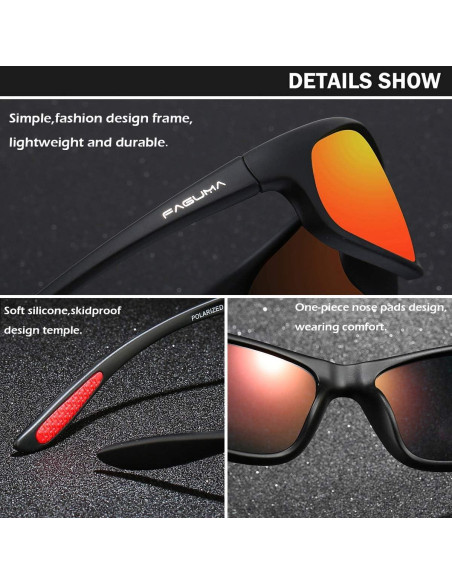 Gafas de sol deportivas FAGUMA polarizadas UV400 para hombres