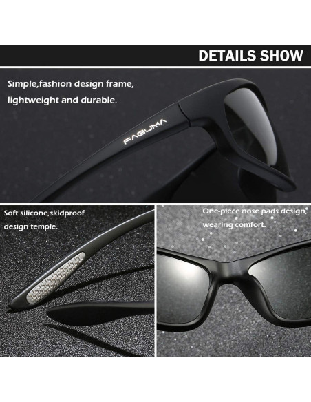 Gafas de sol deportivas FAGUMA polarizadas UV400 para hombres
