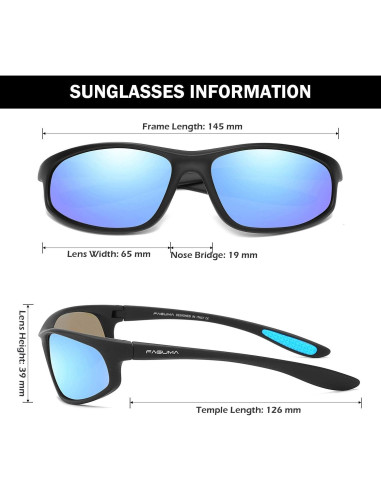 Gafas de sol deportivas FAGUMA polarizadas UV400 para hombres