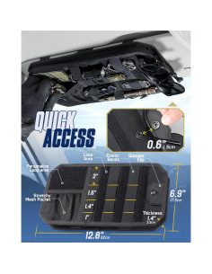 Organizador de Visera de Coche WYNEX con Panel Molle Negro 2
