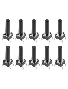 Interruptor Táctil Momentáneo uxcell 6x6x18mm 10PCS