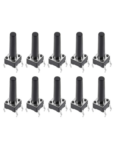 Interruptor Táctil Momentáneo uxcell 6x6x18mm 10PCS