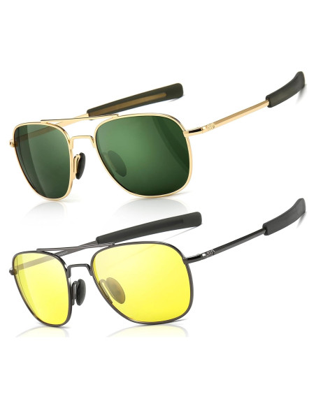 Gafas de sol piloto SUNGAIT polarizadas para hombres