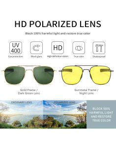 Gafas de sol piloto SUNGAIT polarizadas para hombres 2