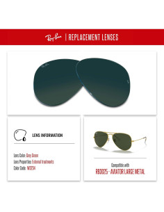 Lentes Ray-Ban RB3025 AVIATOR 55mm Verde Gris + Kit Cuidado 2