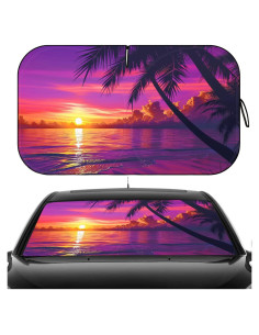 Protector Solar Parabrisas Coche Loiyadn 139.7x81.3cm Púrpura