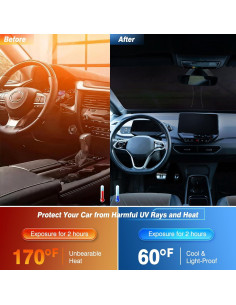 Protector Solar Parabrisas Coche Loiyadn 139.7x81.3cm Púrpura 2