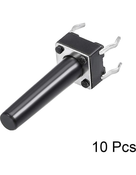 Interruptor Táctil Momentáneo uxcell 6x6x18mm 10PCS