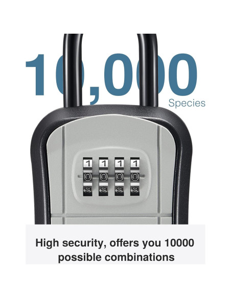 Caja de Llave con Cerradura Puroma LB125, 4 Dígitos, Gris