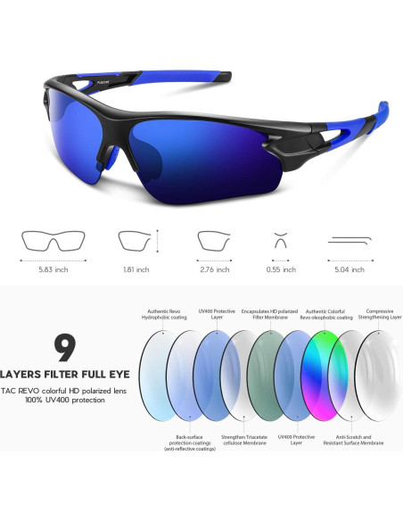 Gafas de Sol BEACOOL 7189 Polarizadas UV400 Deportivas Gafas de Sol BEACOOL 7189 Polarizadas UV400 Deportivas