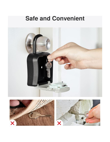 Caja de Llave con Cerradura Puroma LB125, 4 Dígitos, Gris