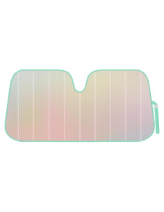 Parasol Frontal Plegable BDK Blanco Mate Iridiscente 147x69cm