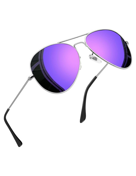 Gafas de sol polarizadas Joopin aviador UV400 plateadas