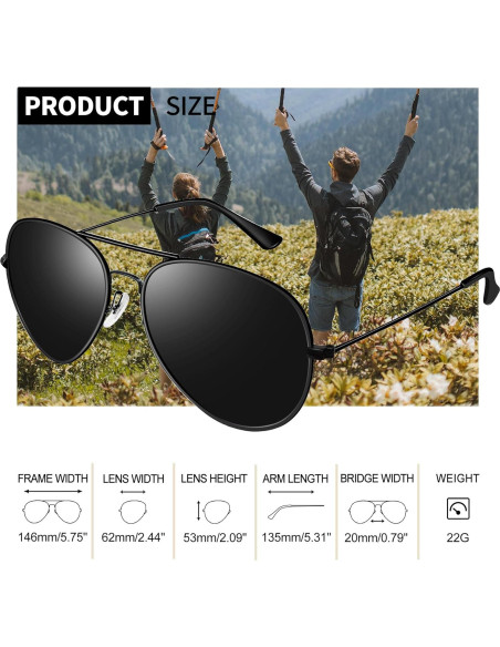 Gafas de Sol Joopin Aviador Polarizadas UV400 para Hombres Gafas de Sol Joopin Aviador Polarizadas UV400 para Hombres