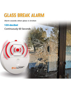 Alarma de Ventana EVA LOGIK 120dB con Sensor de Vibración - Paquete de 4 2
