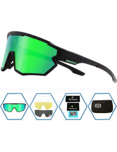 Gafas de sol deportivas GIEADUN con 3 lentes intercambiables 2