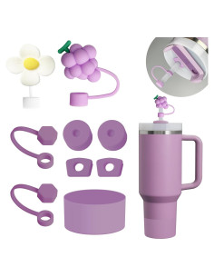 Juego de Accesorios BonneChance para Stanley Cup 9 Piezas Lila