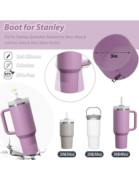 Juego de Accesorios BonneChance para Stanley Cup 9 Piezas Lila