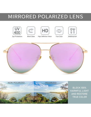 Gafas de sol oversized SUNGAIT - Lentes polarizados 60mm