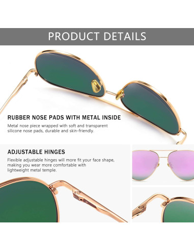 Gafas de sol oversized SUNGAIT - Lentes polarizados 60mm