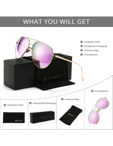 Gafas de sol oversized SUNGAIT - Lentes polarizados 60mm