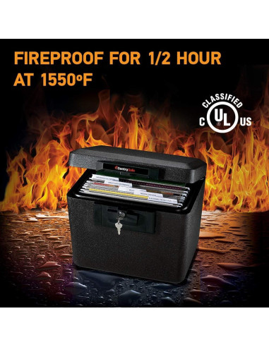 Caja de Documentos Ignífuga SentrySafe 1170 Negra 34.5x38.9x30.7cm