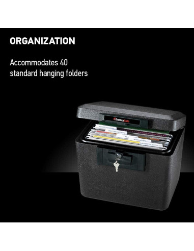 Caja de Documentos Ignífuga SentrySafe 1170 Negra 34.5x38.9x30.7cm