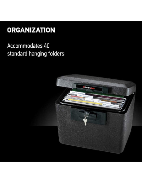 Caja de Documentos Ignífuga SentrySafe 1170 Negra 34.5x38.9x30.7cm