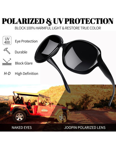 Gafas de sol Joopin grandes para mujer, polarizadas UV400