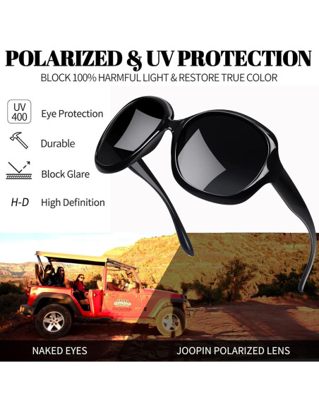 Gafas de sol Joopin grandes para mujer, polarizadas UV400 Gafas de sol Joopin grandes para mujer, polarizadas UV400