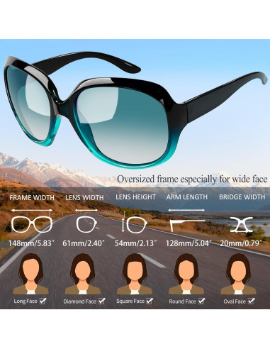 Gafas de sol Joopin grandes para mujer, polarizadas UV400