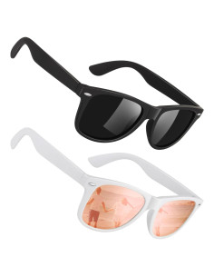 Gafas de sol polarizadas Sunier UV400 retro mate para hombres
