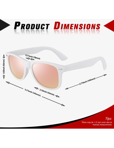 Gafas de sol polarizadas Sunier UV400 retro mate para hombres