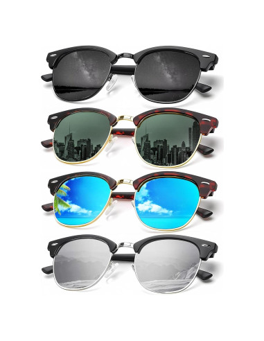 Gafas de sol KALIYADI polarizadas unisex marco retro