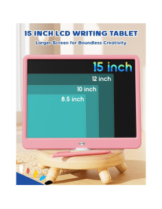 Bravokids Tableta de Escritura LCD 15 cm Rosa para Niños 2