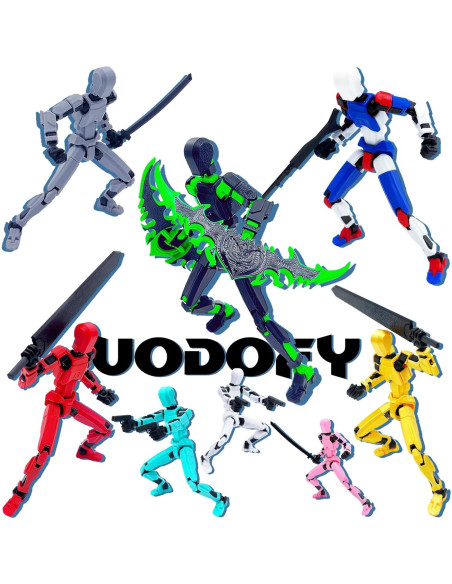 Conjunto de Figuras de Acción T13 Uodofy Modular 3D Negro Verde