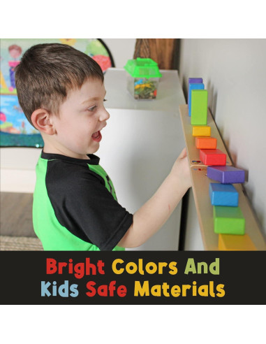 Juguete de Dominó Montable en Pared MEAVIA - 7 Bloques de Madera