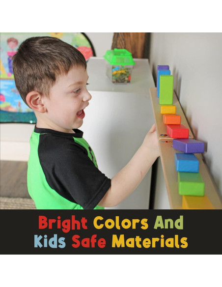 Juguete de Dominó Montable en Pared MEAVIA - 7 Bloques de Madera