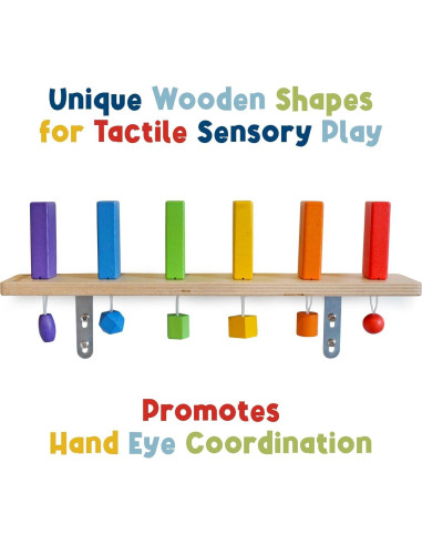 Juguete de Dominó Montable en Pared MEAVIA - 7 Bloques de Madera